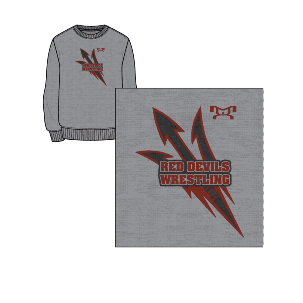Lowell Red Devils Sublimated Grey Crewneck