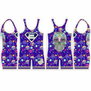Elite Athletic Club Purple Skull Halloween Men's Singlet