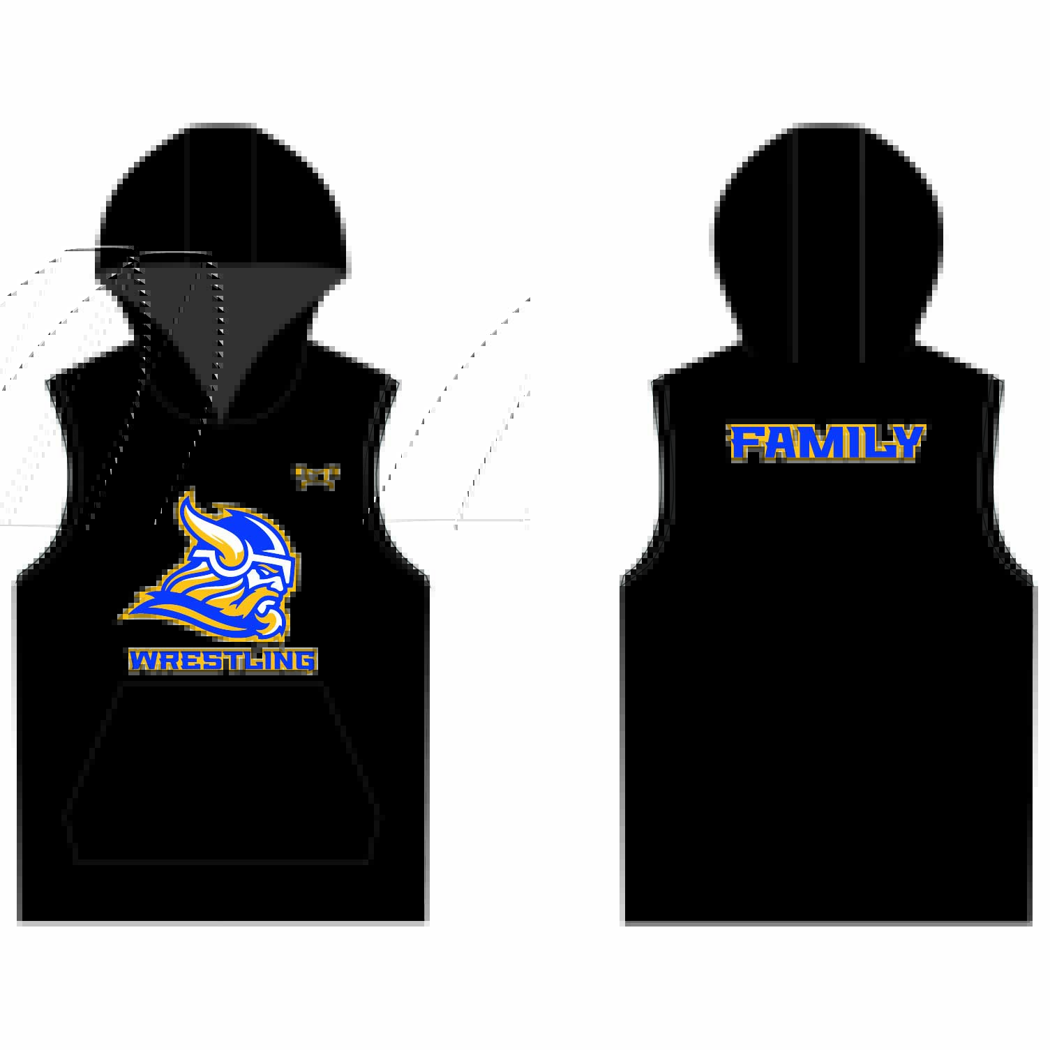 Northern Lebanon Wrestling Sleeveless Sublimated Hoodie