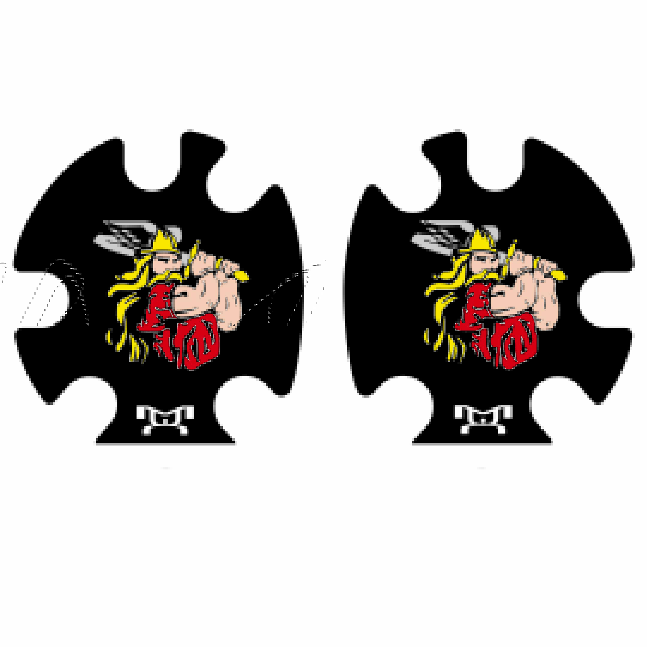 Huntington North Custom Viking Head Gear Decal