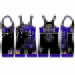 Wave Wrestling Men's Singlet 2