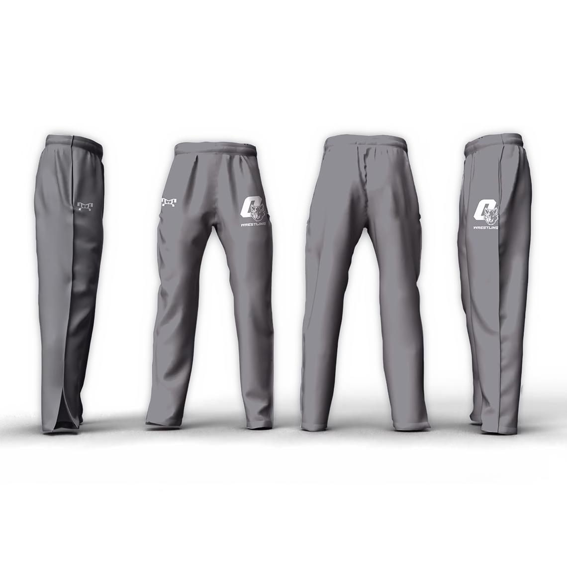 Okemos 2025 Sublimated Grey Tapered Pants W/ Zipper