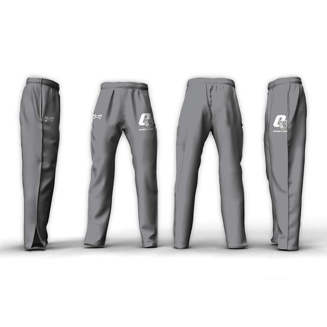 Okemos 2025 Sublimated Grey Tapered Pants W/ Zipper