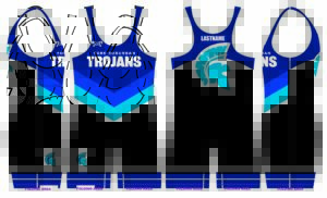 York Suburban BLUE & BLACK Men's Singlet