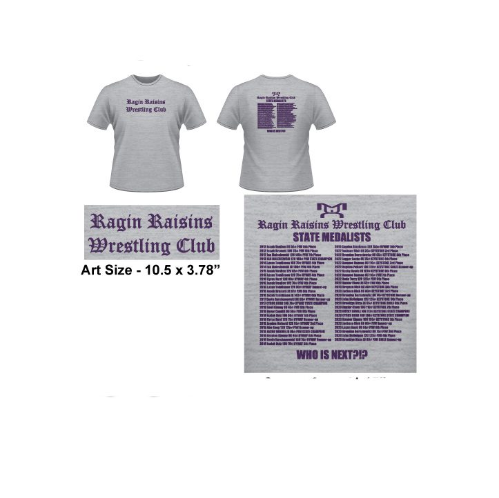 Ragin Raisins Custom Sublimated Championship Decal T Shirt