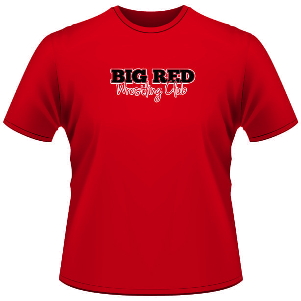 Big Red Wrestling Club Custom Red Heat Press T Shirt