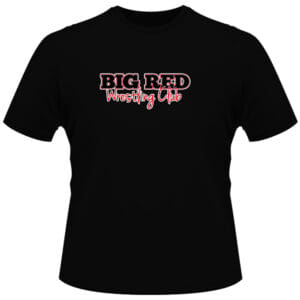 Big Red Wrestling Club Custom Black Heat Press T Shirt