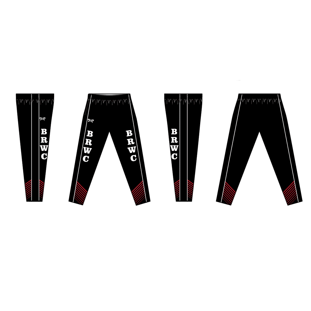 Big Red Wrestling Club Sublimated Black Intrepid Tapered Pants W/ Zipper