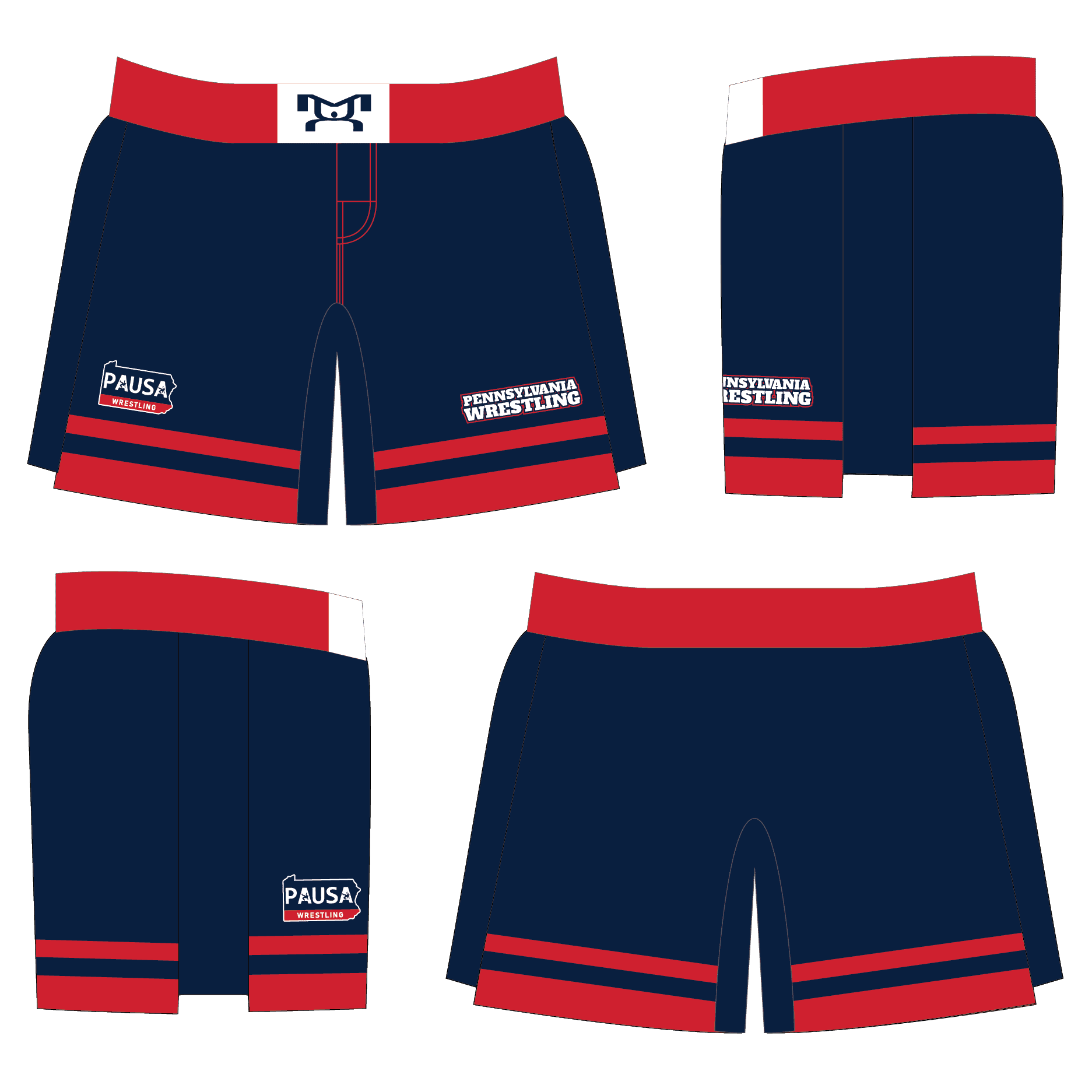 PAUSAW 2023 NAVY WOMENS SHORTS WITH SIDE PANELS