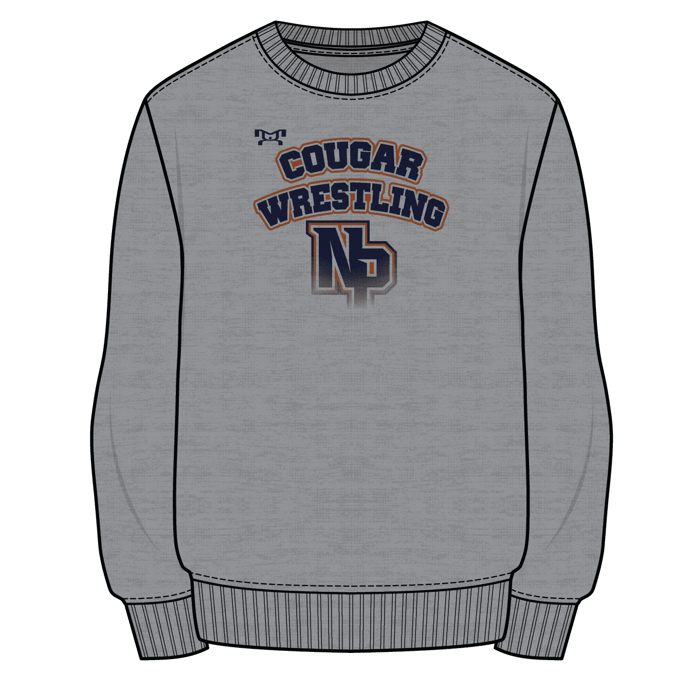 North Putnam HS Sublimated Decal Grey Crewneck