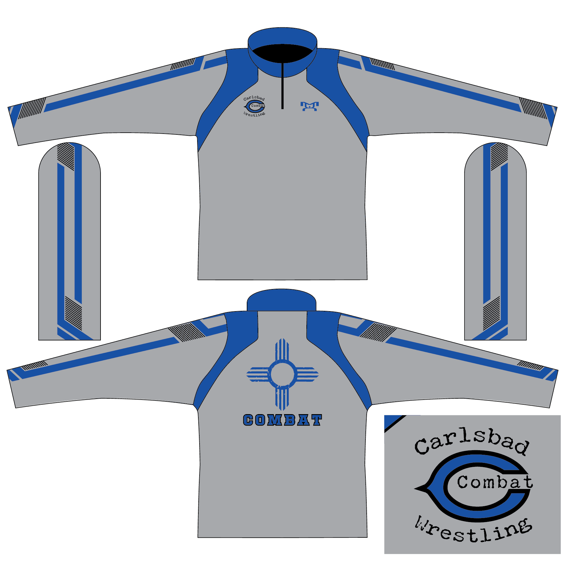 Carlsbad Combat Wrestling Club Men's Quarter Zip