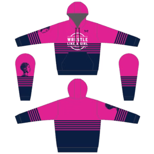 Wrestle Like A Girl Pink Sublimated Hoodie 2024(UNISEX)