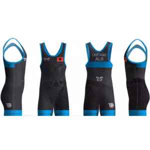 Albania UWW 2024 Blue Freestyle Singlet(PRE ORDER)