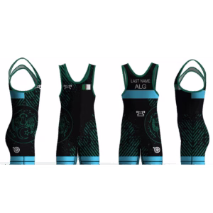 Algeria UWW 2024 Blue Freestyle Singlet(PRE ORDER)