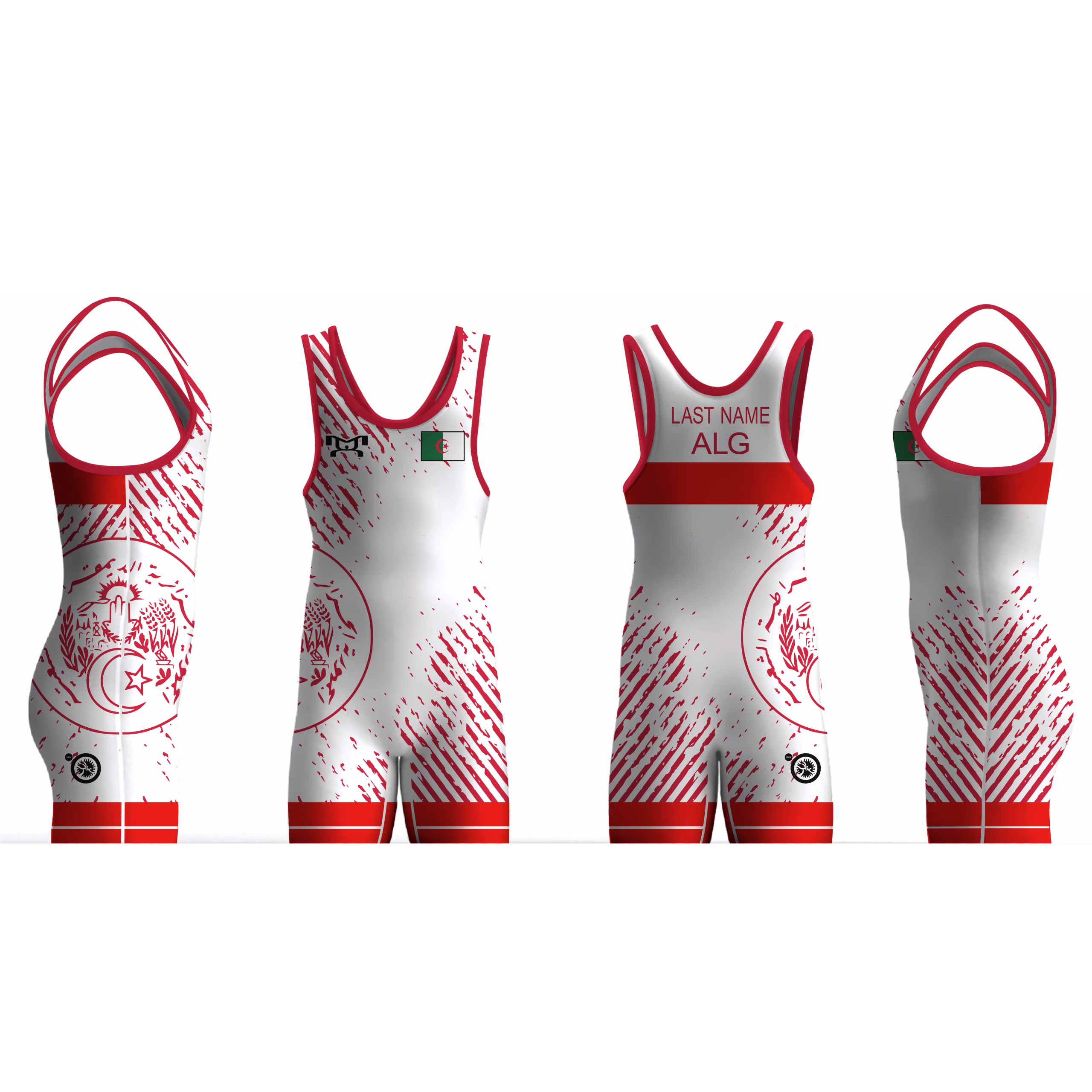 Algeria UWW 2024 Red Freestyle Singlet(PRE ORDER)