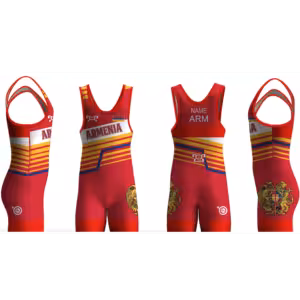 Armenia UWW 2024 Red Freestyle Singlet(PRE ORDER)