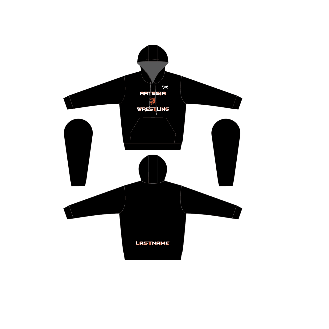 Artesia Bulldogs Sublimated Black Hoodie 2024