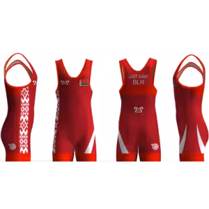 Belarus UWW 2024 Red Freestyle Singlet(PRE ORDER)