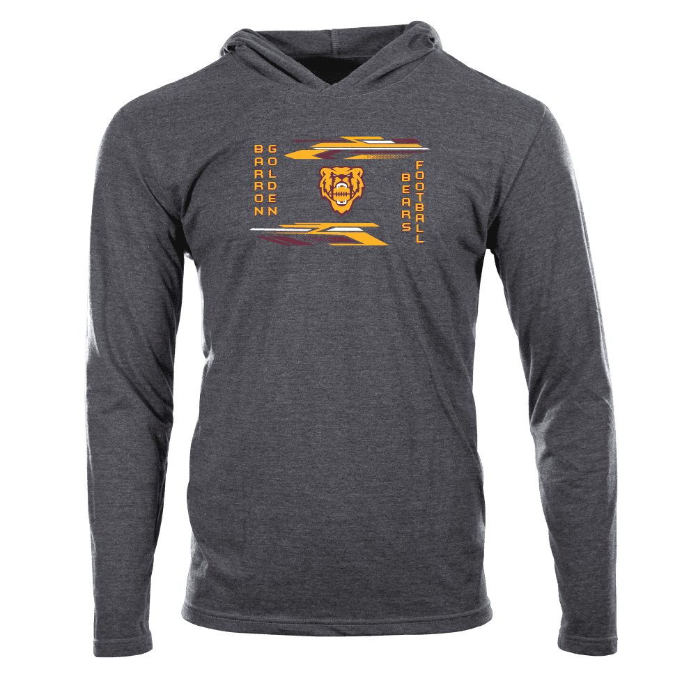 Barron Golden Bears Football  Long Sleeve Hoodie