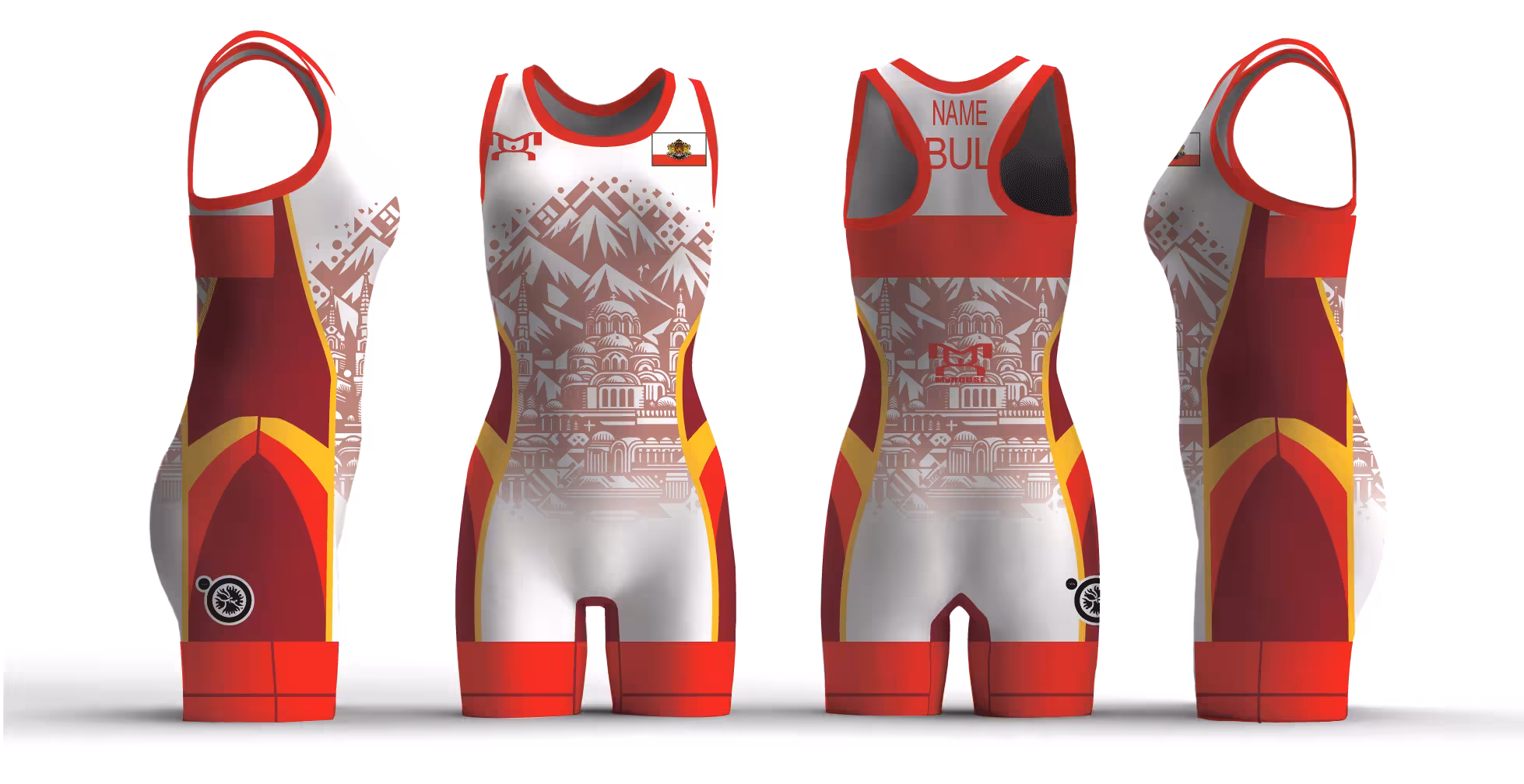 Bulgaria UWW 2024 Women's Red Freestyle Singlet(PRE ORDER)