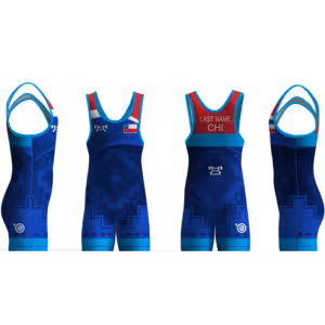 Chile UWW 2024 Blue Freestyle Singlet(PRE ORDER)