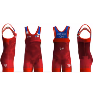 Chile UWW 2024 Red Freestyle Singlet(PRE ORDER)
