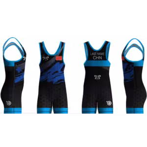China UWW 2024 Blue Freestyle Singlet(PRE ORDER)