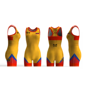 Colombia UWW 2024 Women's Red Freestyle Singlet(PRE ORDER)