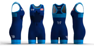 Canada UWW 2024 Women's Blue Freestyle Singlet(PRE ORDER)