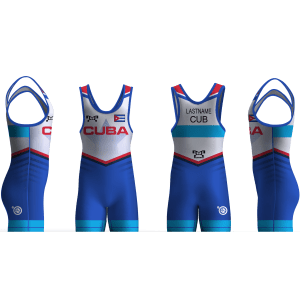 Cuba UWW 2024 Blue Freestyle Singlet(PRE ORDER)