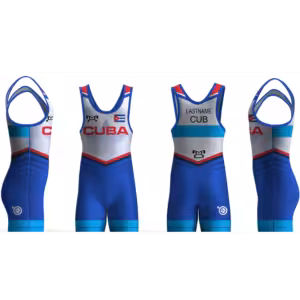 Cuba UWW 2024 Women's Blue Freestyle Singlet(PRE ORDER)