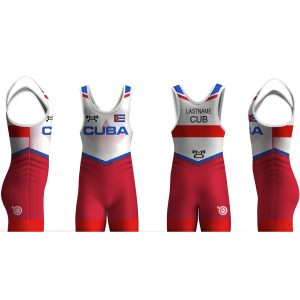 Cuba UWW 2024 Red Freestyle Singlet(PRE ORDER)