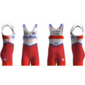 Cuba UWW 2024 Women's Red Freestyle Singlet(PRE ORDER)