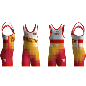 Kyrgyzstan UWW 2024 Red Freestyle Singlet (pre order)