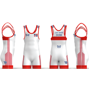 Dominican Republic UWW 2024 Red Freestyle Singlet(PRE ORDER)