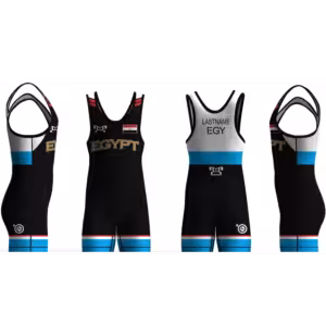 Egypt UWW 2024 Blue Freestyle Singlet(PRE ORDER)