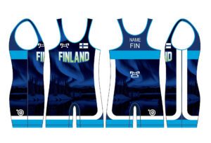 Finland UWW 2024 Blue Freestyle Singlet(PRE ORDER)