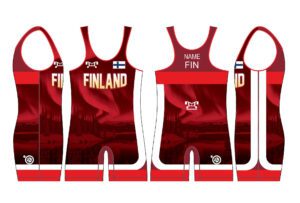 Finland UWW 2024 Red Freestyle Singlet(PRE ORDER)