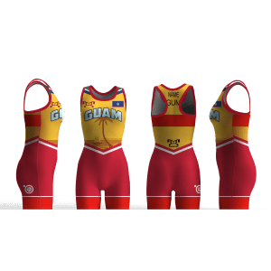 Guam UWW 2024 Women's Red Freestyle Singlet(PRE ORDER)