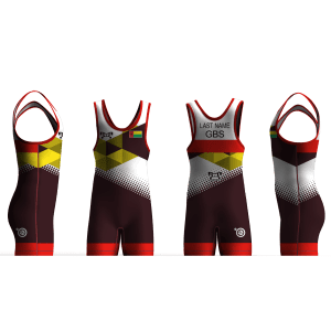 Guinea Bissau UWW 2024 Red Freestyle Singlet(PRE ORDER)