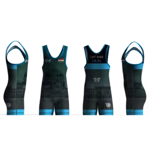 Hungary UWW 2024 Blue Freestyle Singlet(PRE ORDER)