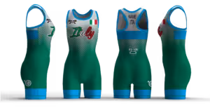 Italy UWW 2024 Women's Blue Freestyle Singlet (pre order)