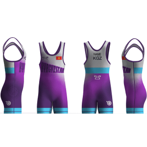 Kyrgyzstan UWW 2024 Blue Freestyle Singlet (pre order)