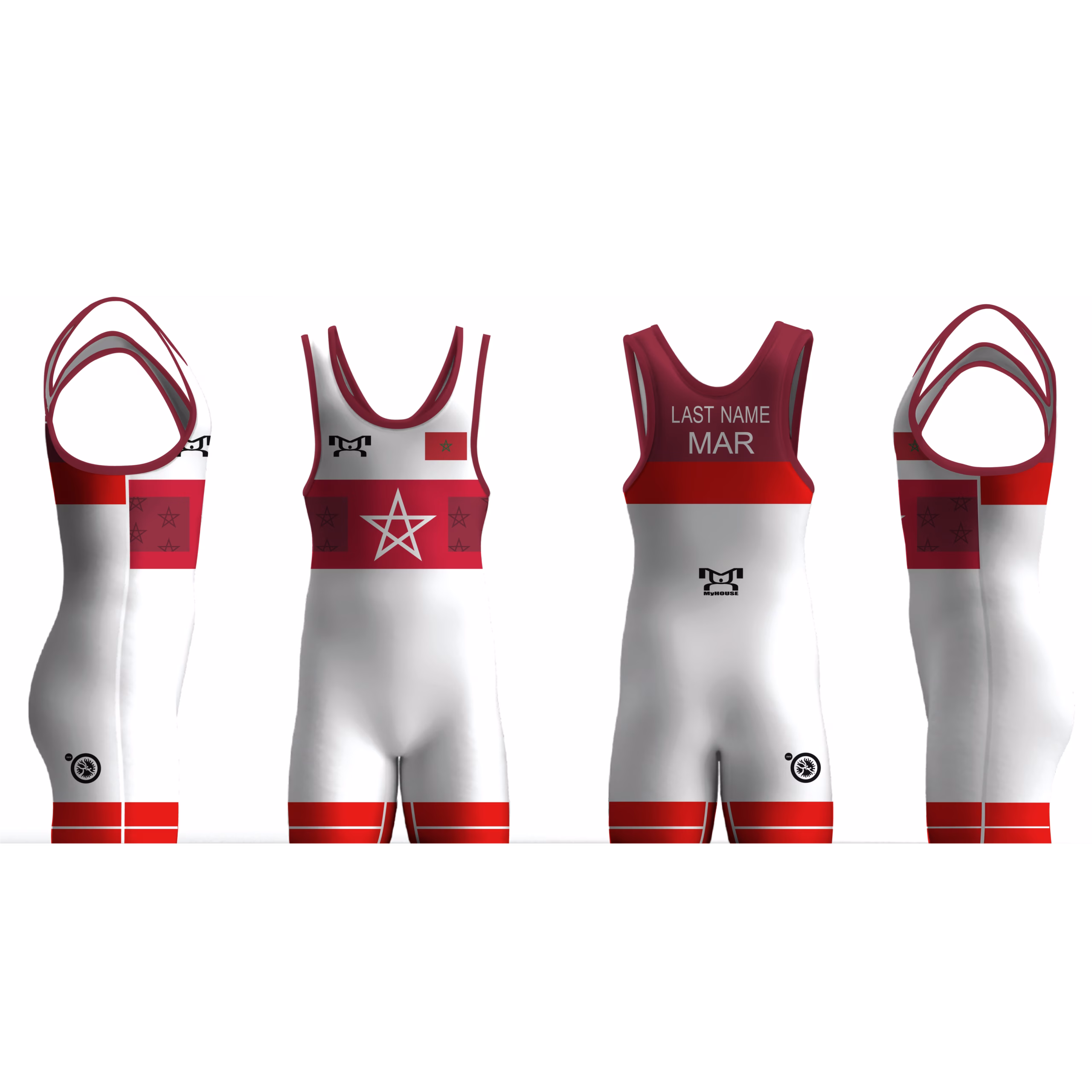 Morroco UWW 2024 Red Freestyle Singlet (pre order)
