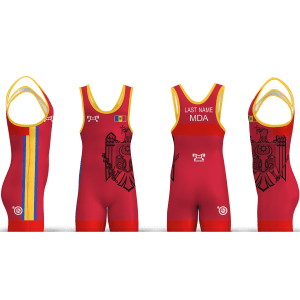 Moldova UWW 2024 Red Freestyle Singlet (pre order)