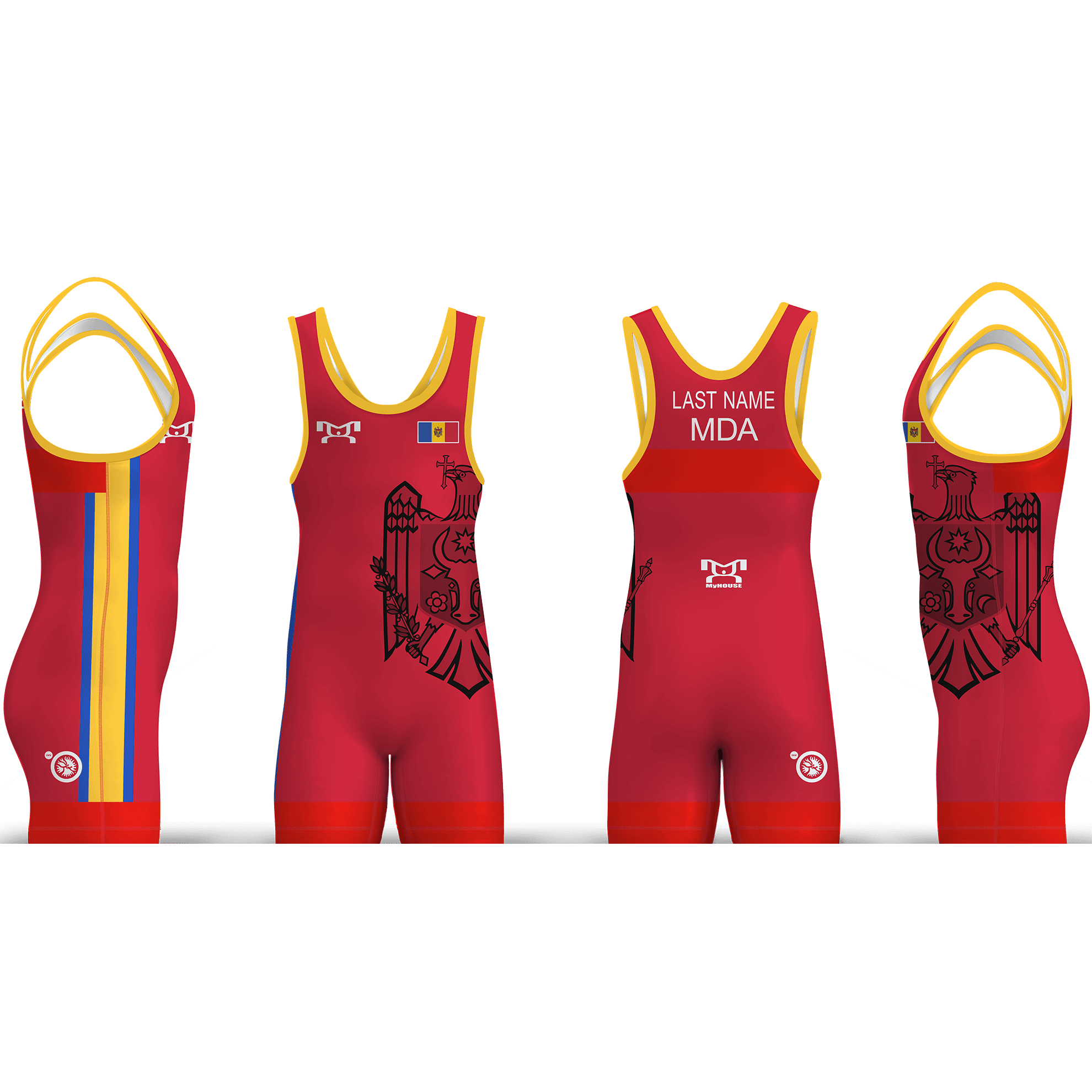 Moldova UWW 2024 Red Freestyle Singlet (pre order)
