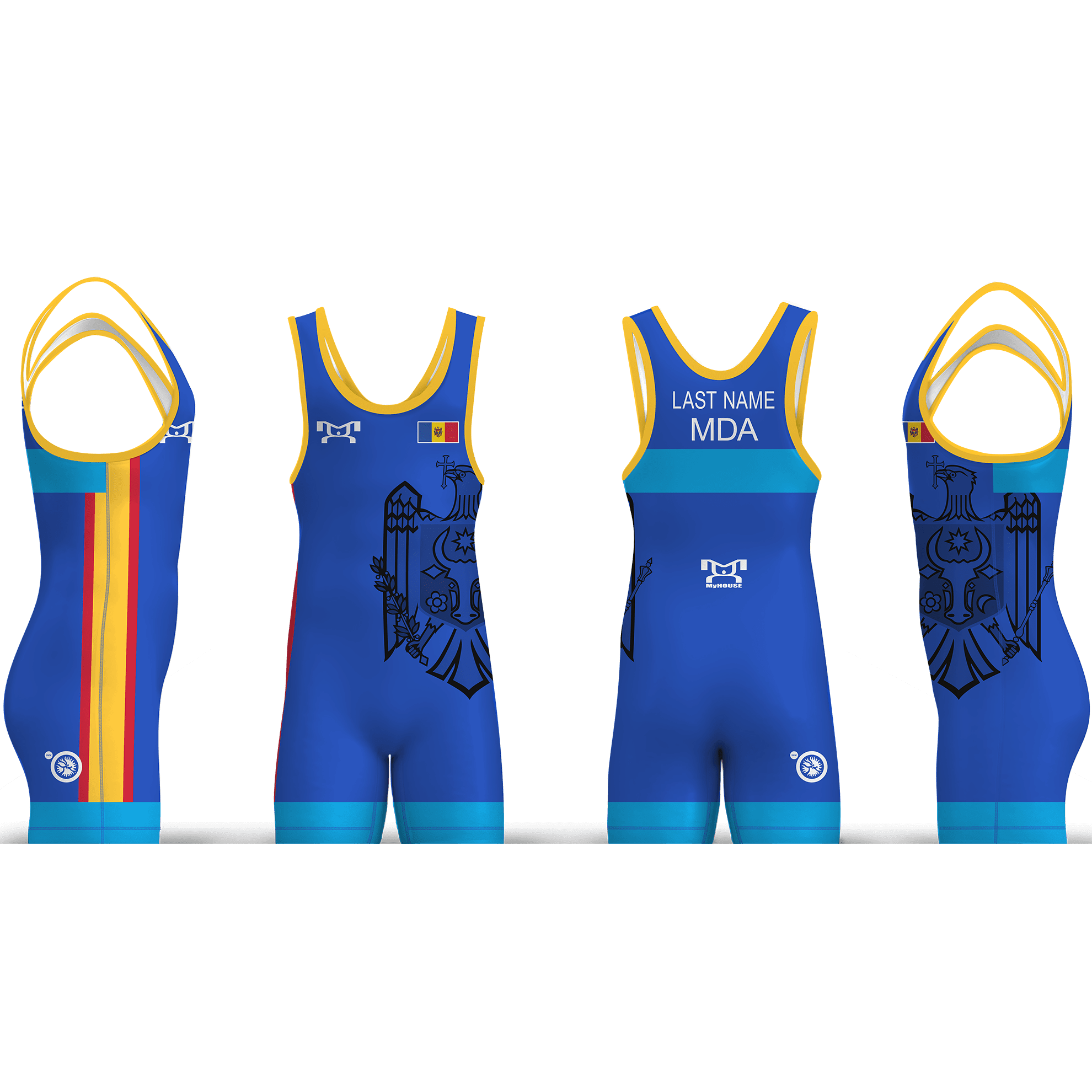 Moldova UWW 2024 Blue Freestyle Singlet (pre order)