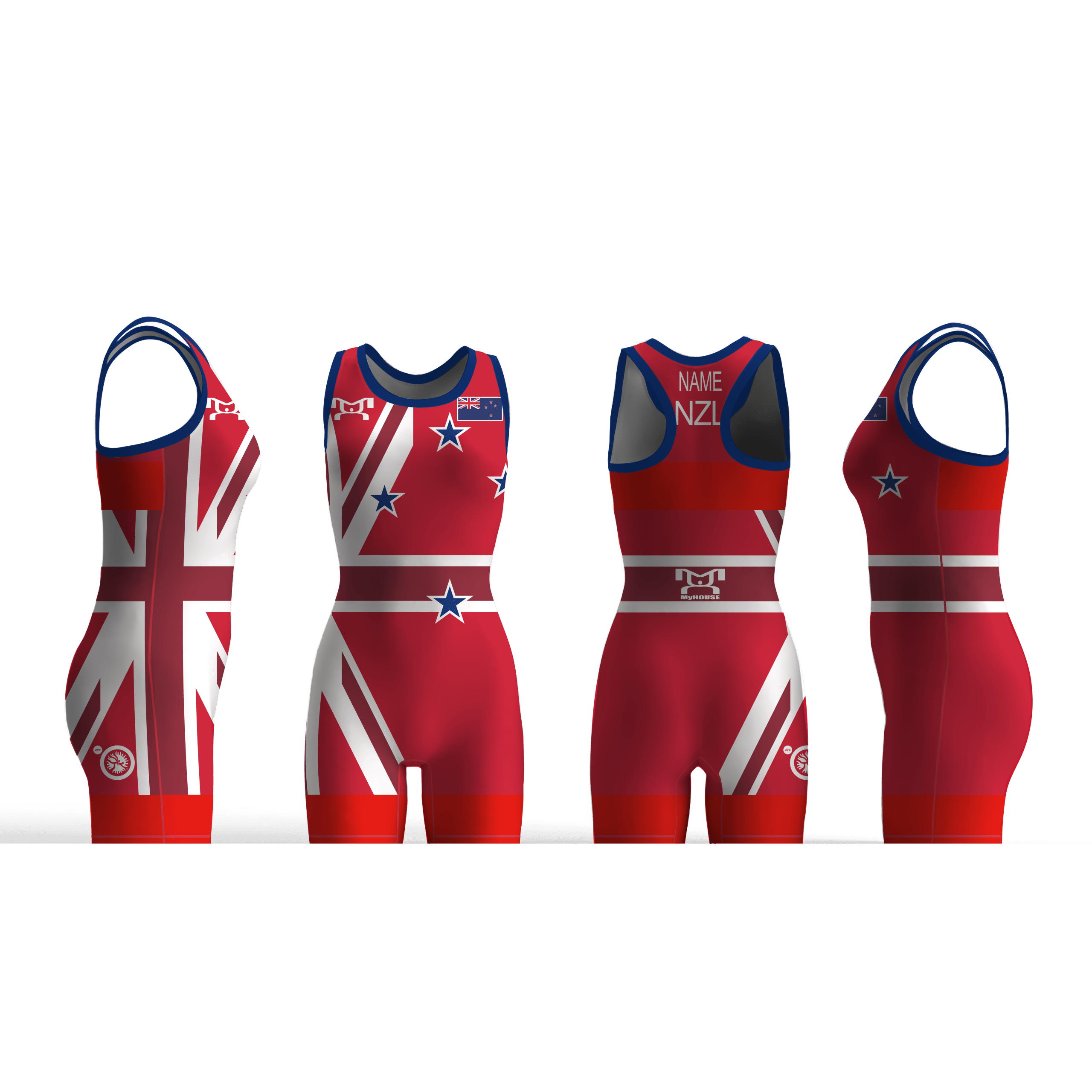 New Zealand UWW 2024 Women's Red Freestyle Singlet (pre order)