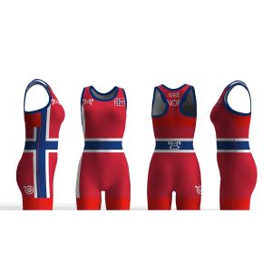 Norway UWW 2024 Women's Red Freestyle Singlet (pre order)