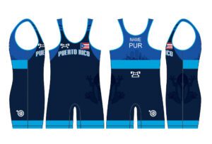 Puerto Rico UWW 2024 Blue Freestyle Singlet (pre order)